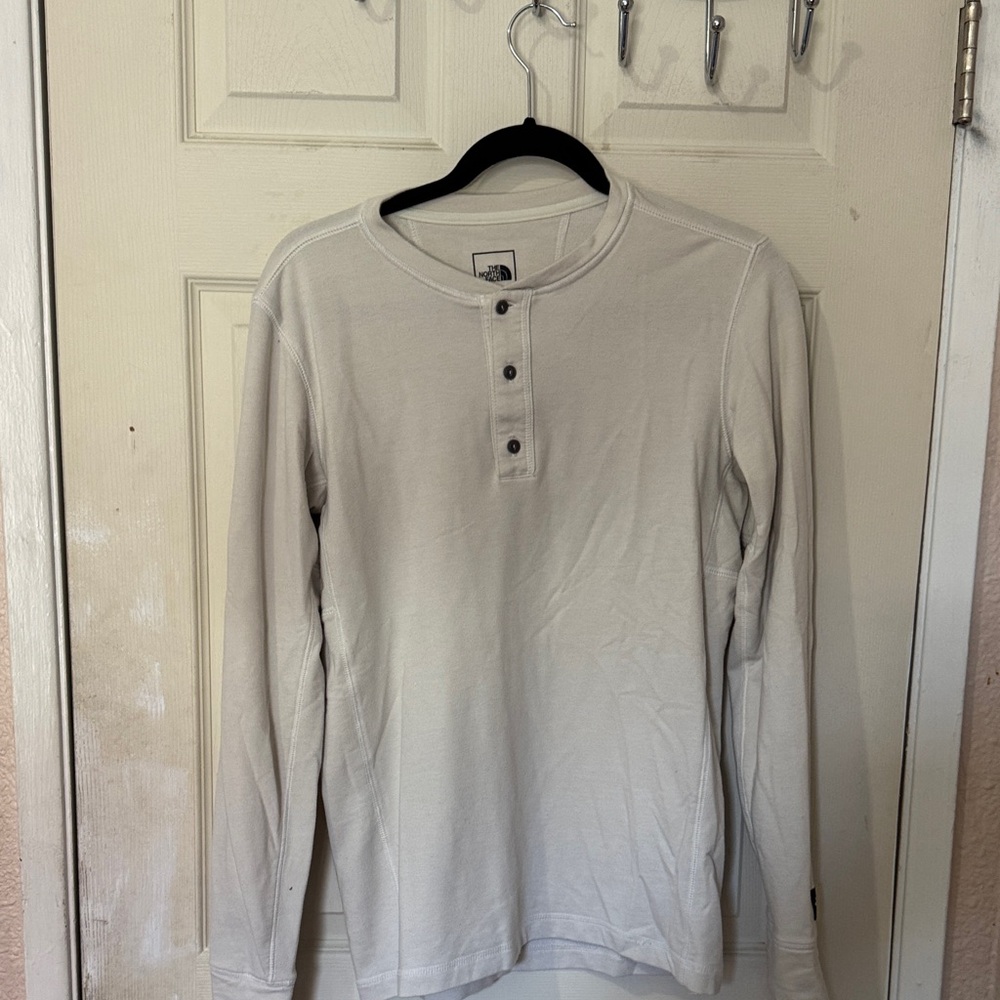 The North Face Men's Off-White Henley Long Sleeve Shirt
